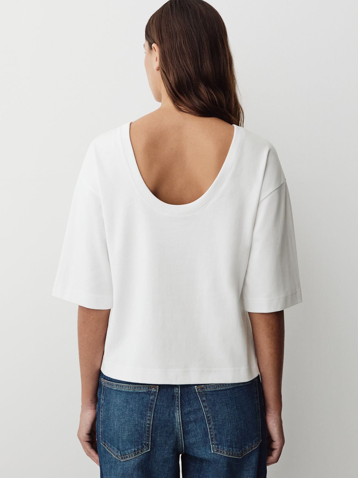 Regular Fit Cotton Scoop Neck Tee