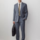 Tailored Brushed Med Blue Woven Pant