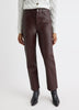 High-Rise Straight-Leg Faux-Leather Pant