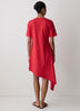Asymmetric Cotton Jersey Knit Dress