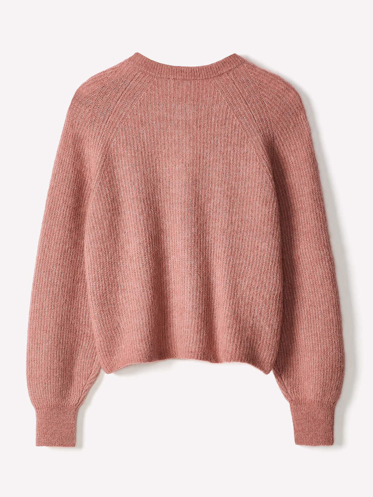 Wool-Blend Long-Sleeve Crew-Neck Cardigan