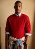 Cashmere-Blend Long-Sleeve Crew-Neck Sweater