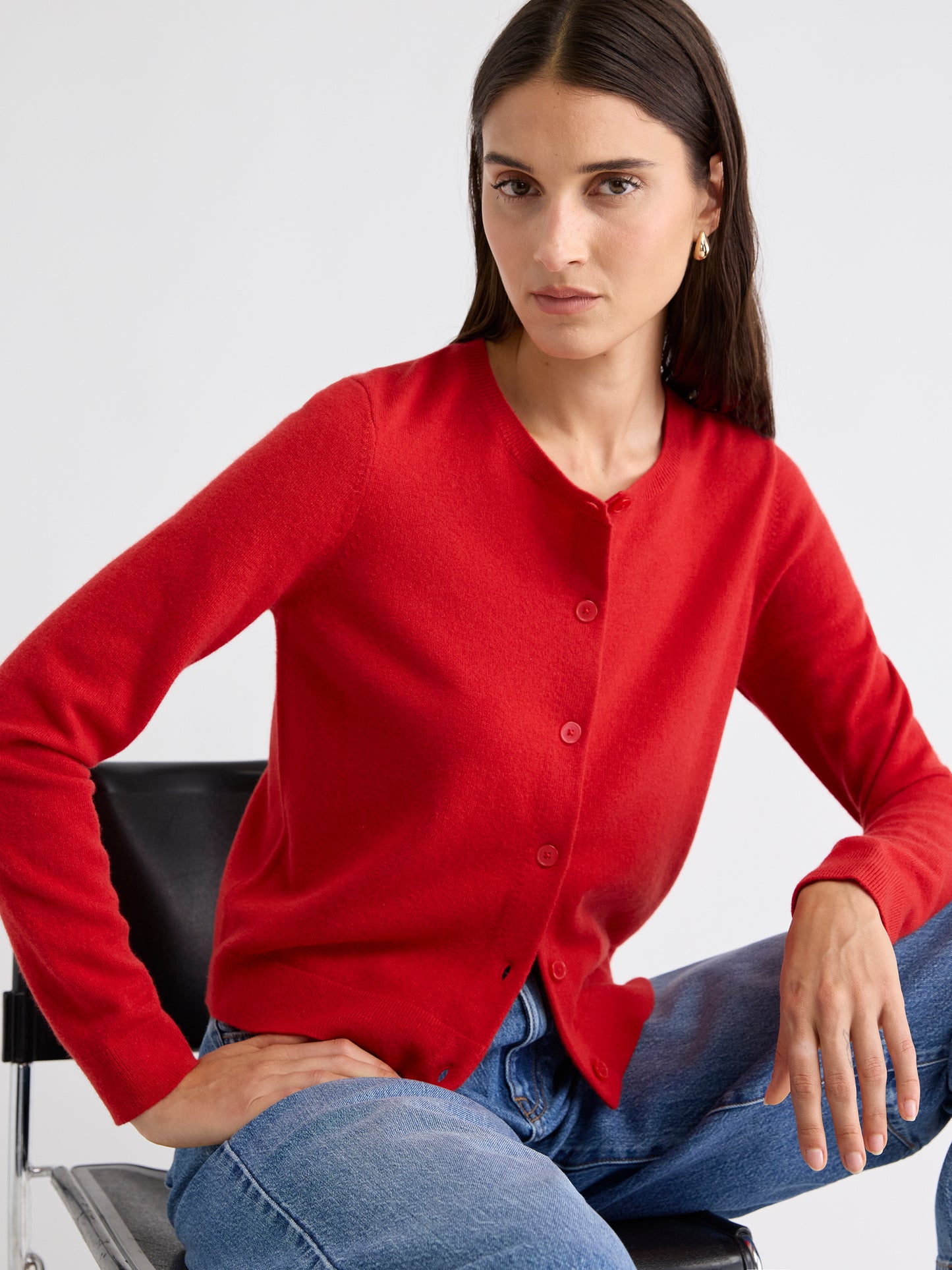 Merino Wool Button-Down Cardigan