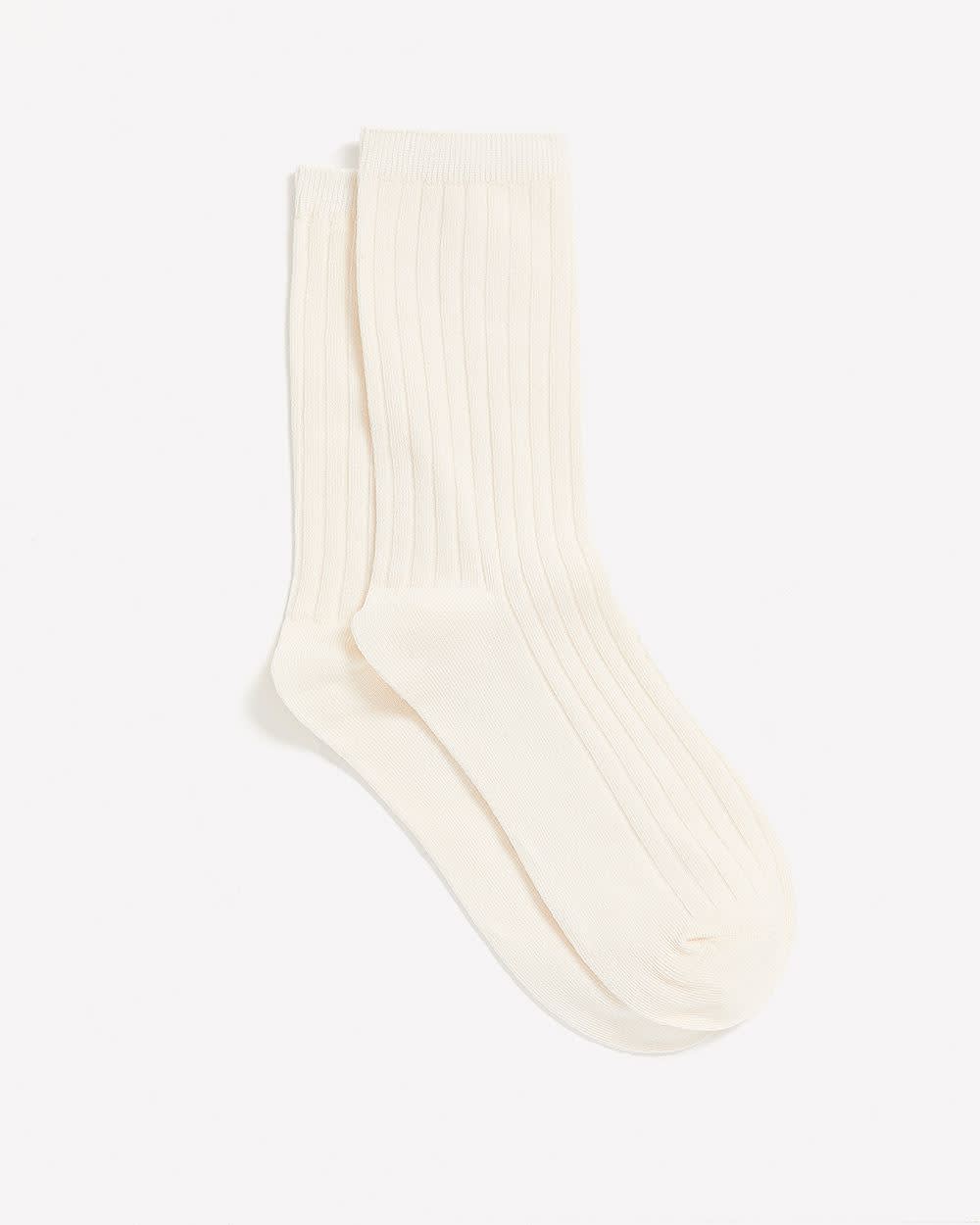 Ribbed Crew Socks