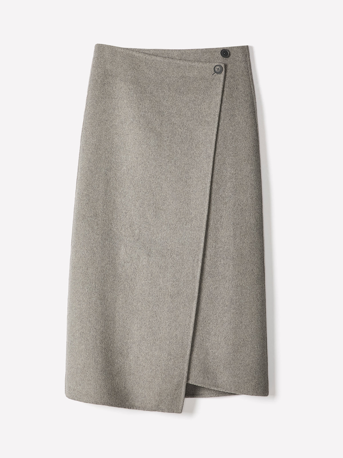 Melton Wrap Midi Skirt