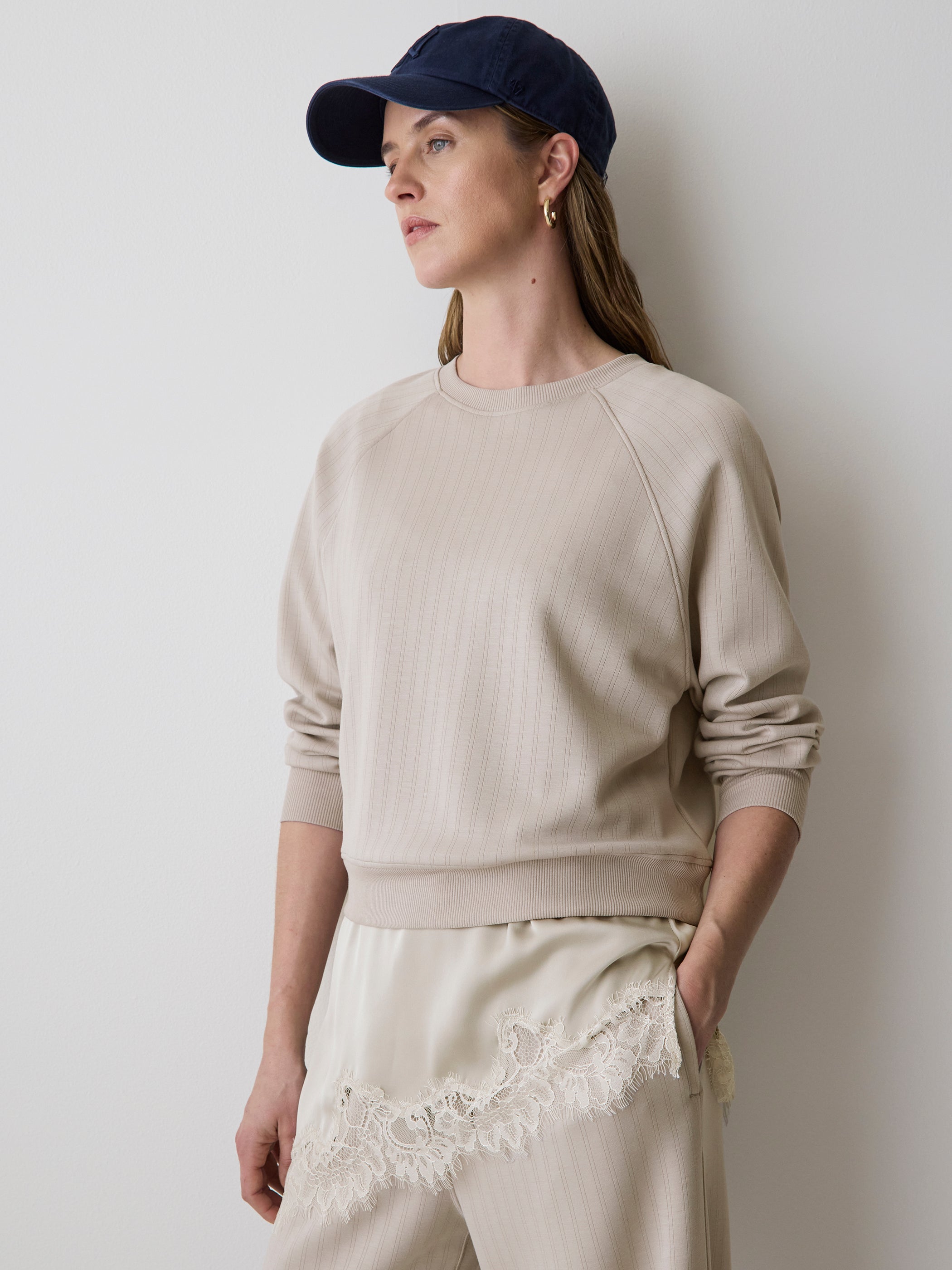 Haut à Manches Longues Raglan et Col Rond