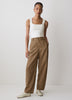 Knit Tank Top Square Neck Cotton Blend