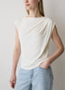 Knit Blouse Pleated Extended Sleeve