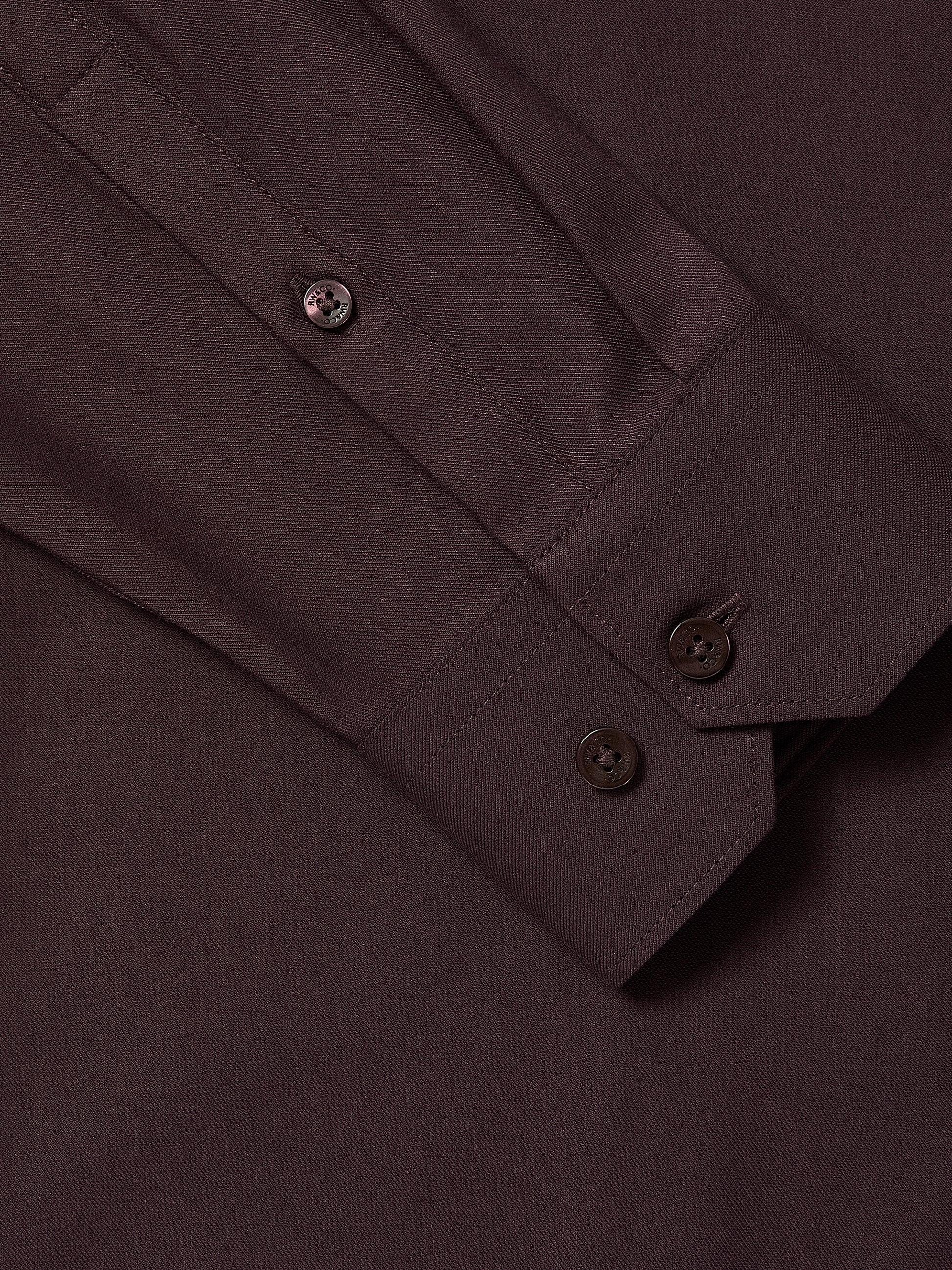 Slim Fit Woven Shirt with Stand Up Collar