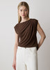 Knit Blouse Pleated Extended Sleeve