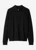 Long-Sleeve Half-Zip Mock-Neck Sweater