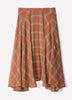Woven Flare Midi Skirt Lyocell Panel