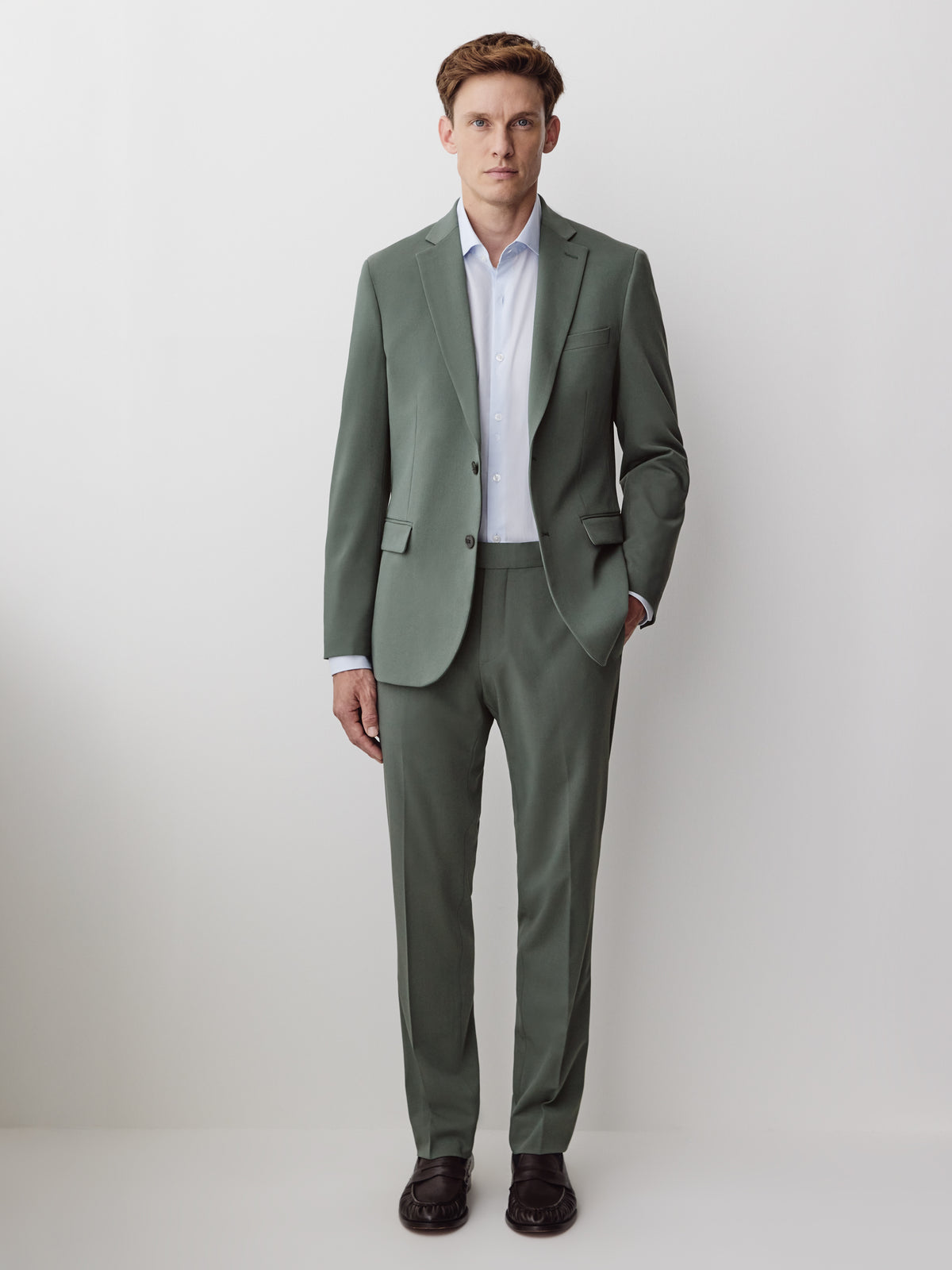 Slim Fit Wool Blend Pant