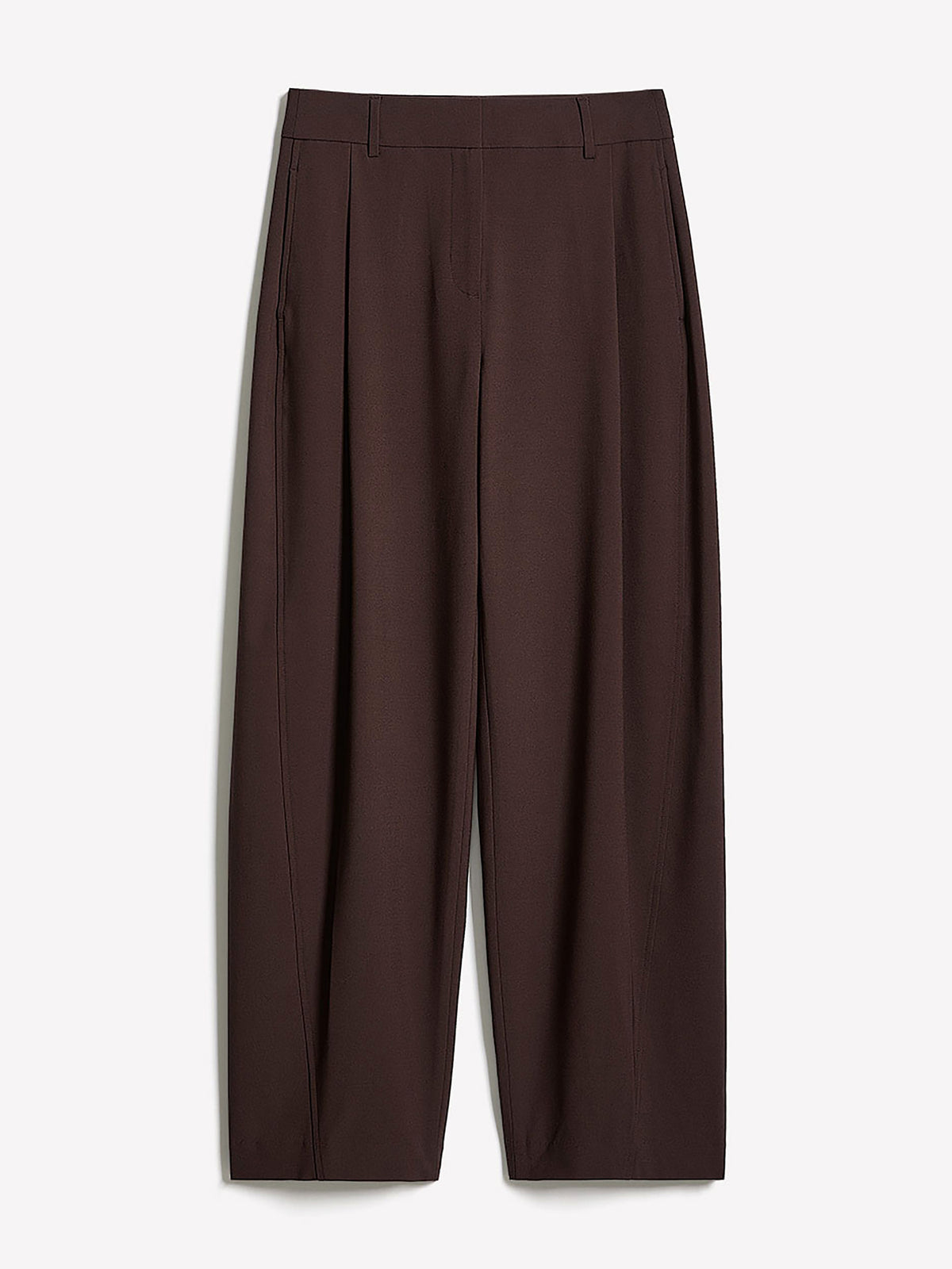 Twill High-Rise Barrel Pant