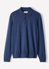 Merino Wool Knit Polo Sweater Long Sleeve