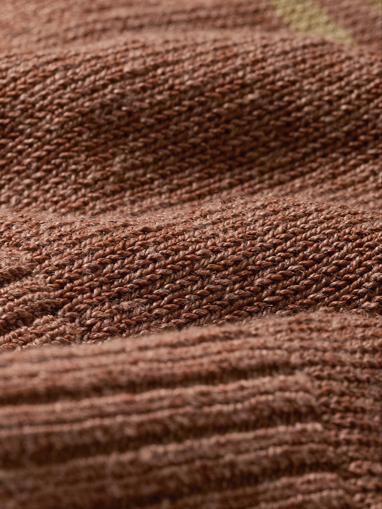 Knit Sweater Cardigan Linen Blend with Stripes