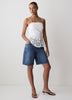 Woven Cotton Peplum Top
