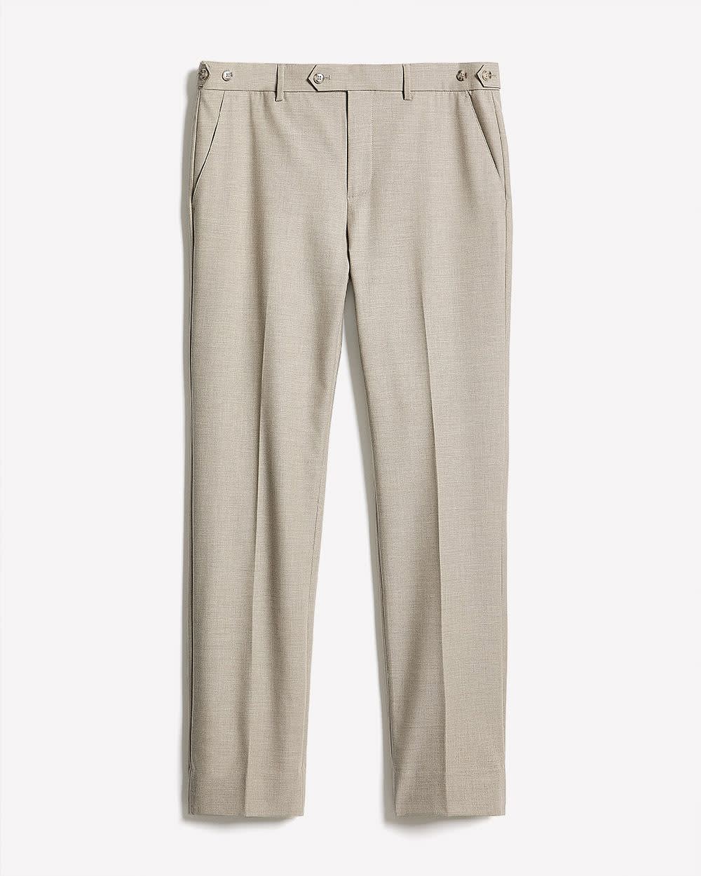 Beige Slim-Fit Wool-Blend Essential Pant