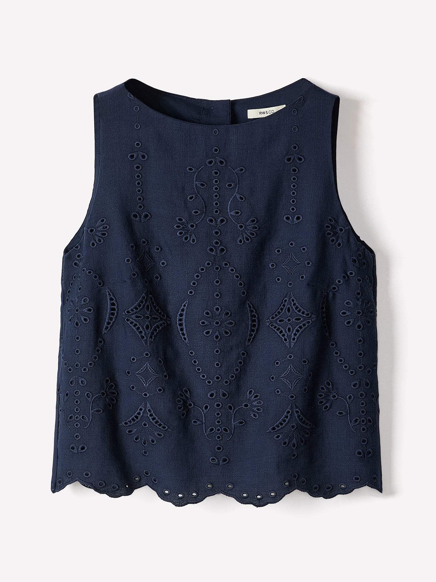 Sleeveless Embroidered Blouse