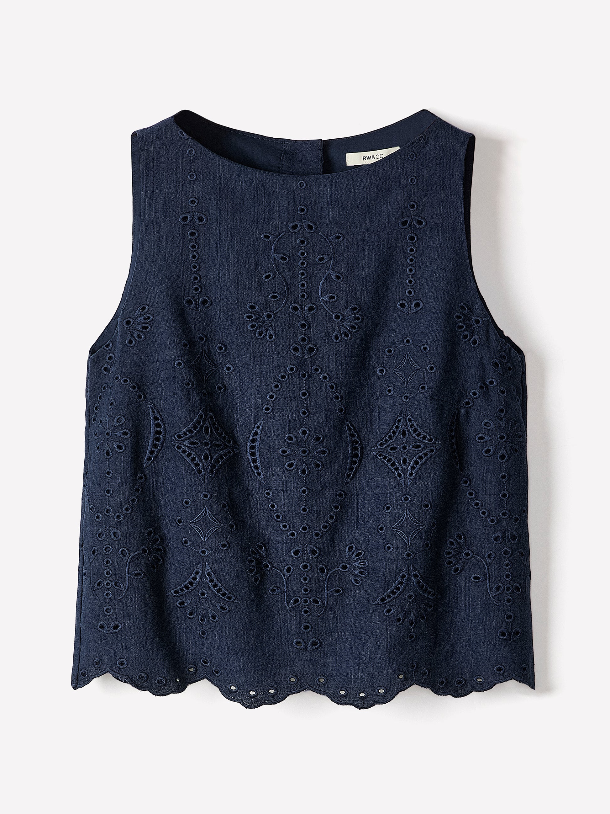 Sleeveless Embroidered Blouse