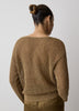 Long-Sleeve Crew-Neck Mesh Sweater