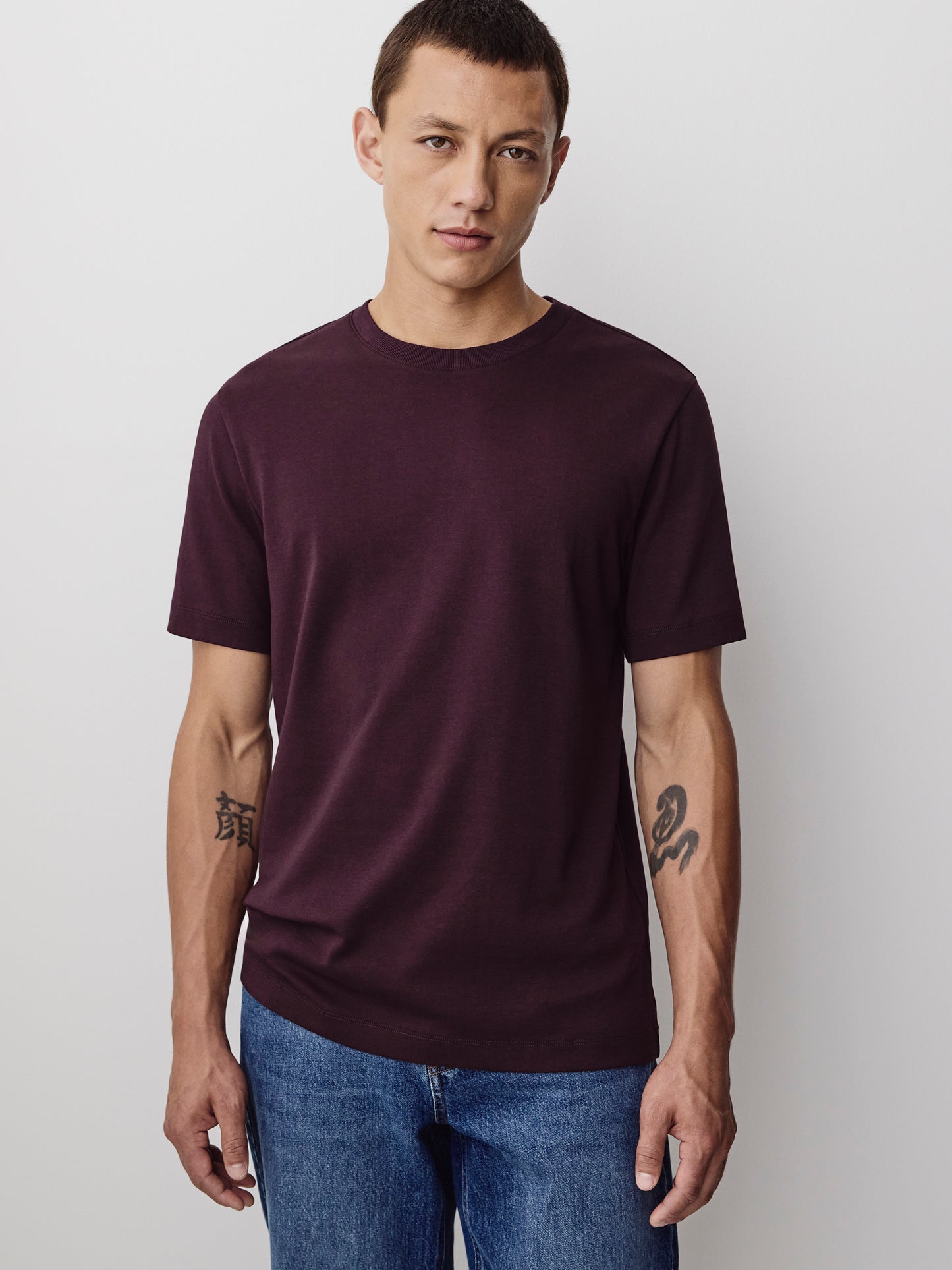 Solid Short-Sleeve Crew-Neck Tee