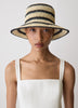 Two-Tone Straw Bucket Hat