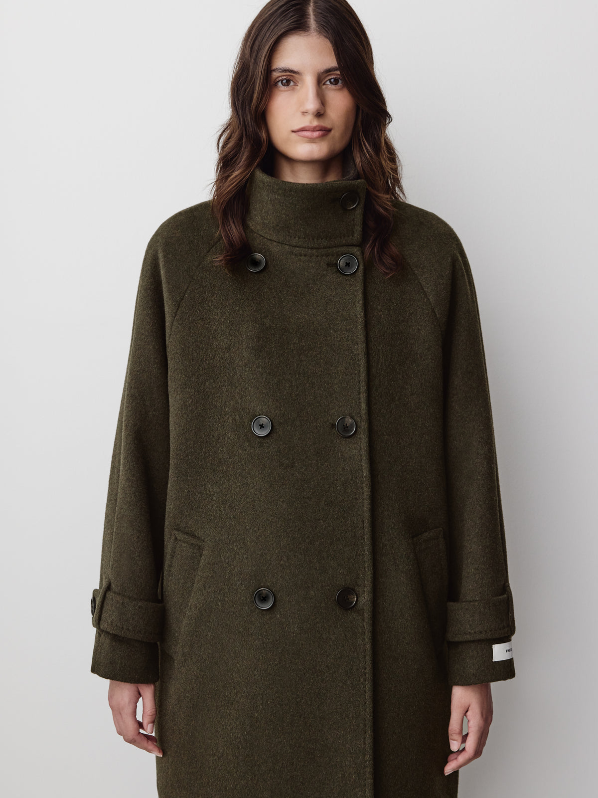 Classic Wool-Blend Double-Breasted Coat