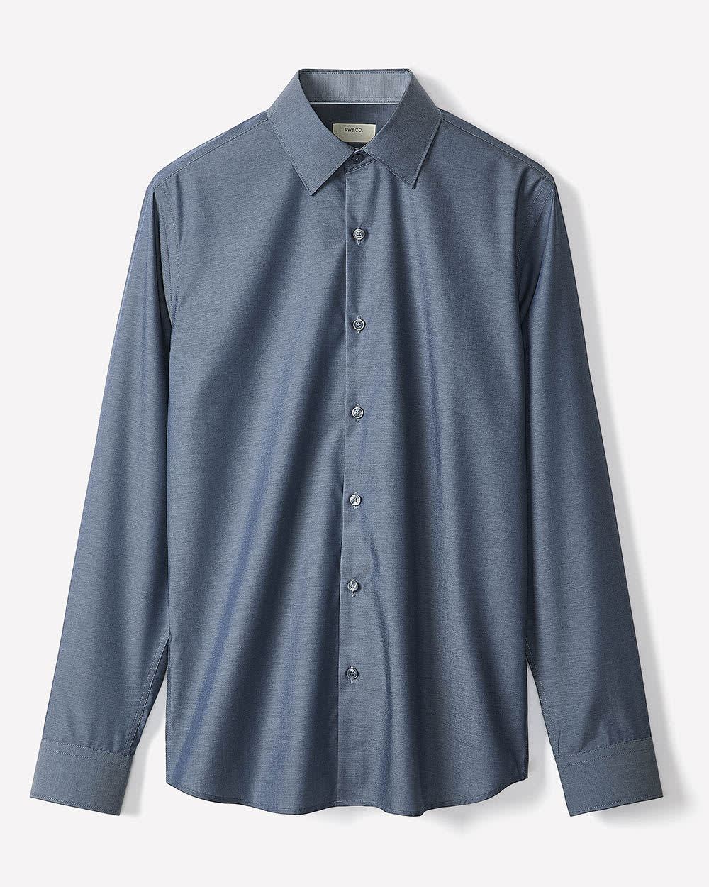 Tailored Fit Denim-Like Dress Shirt