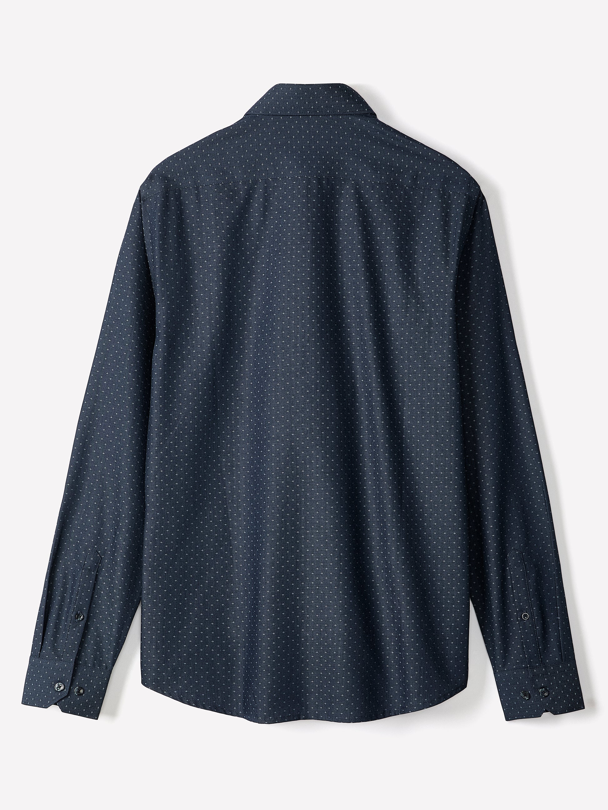 Slim Fit Cotton Shirt with Stand Collar