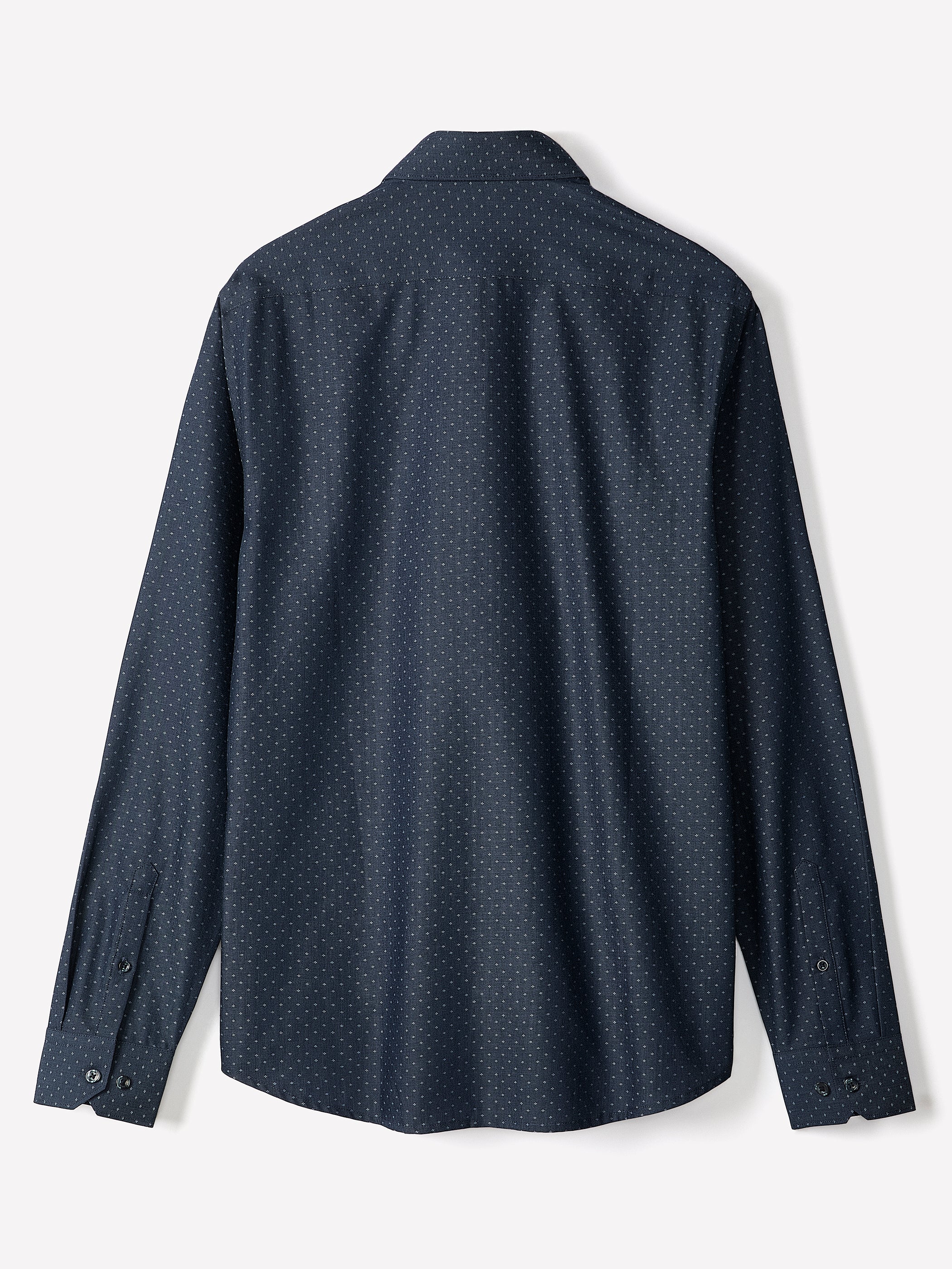 Slim Fit Cotton Shirt with Stand Collar
