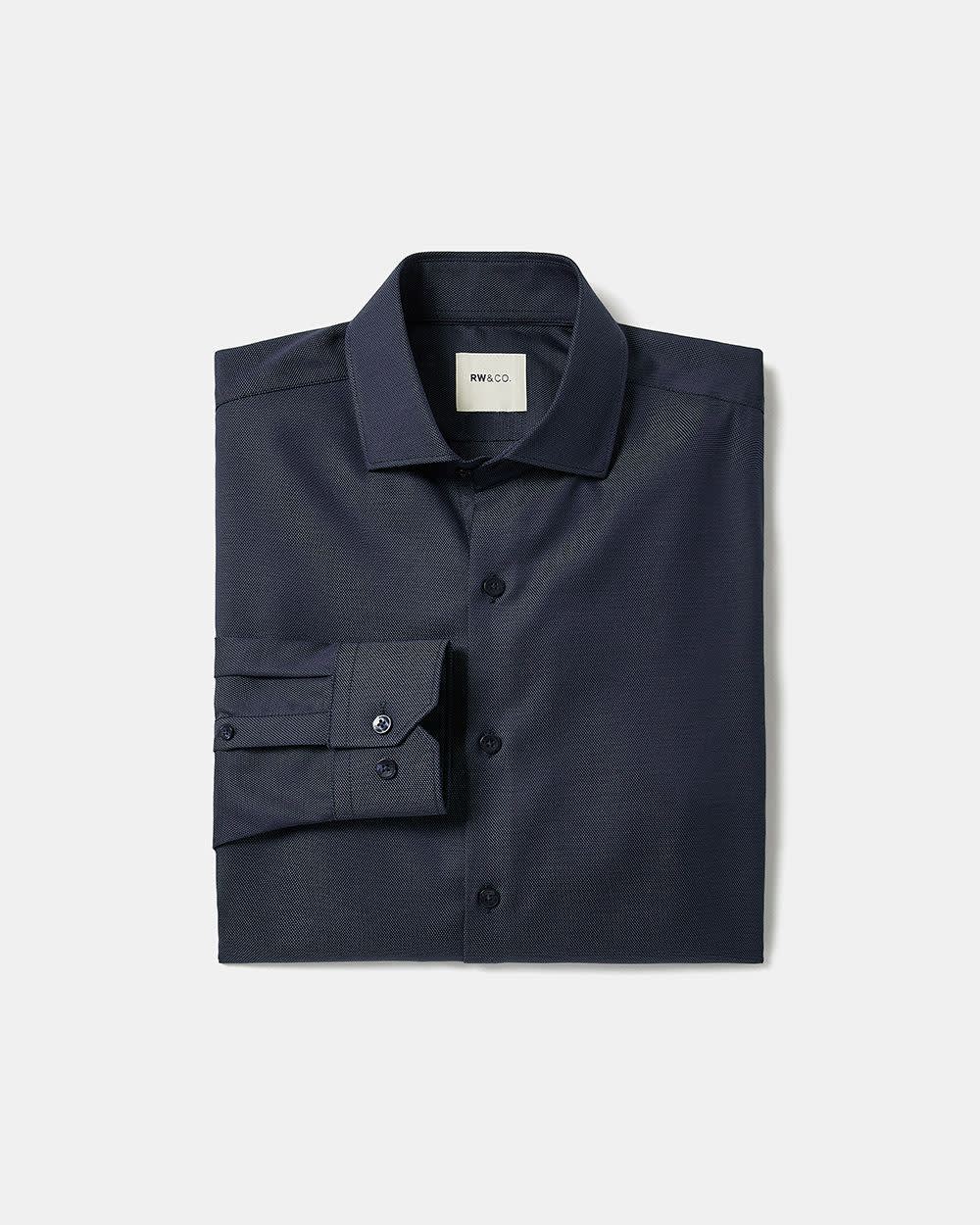 Tailored Fit Two-Tone Dobby Dress Shirt