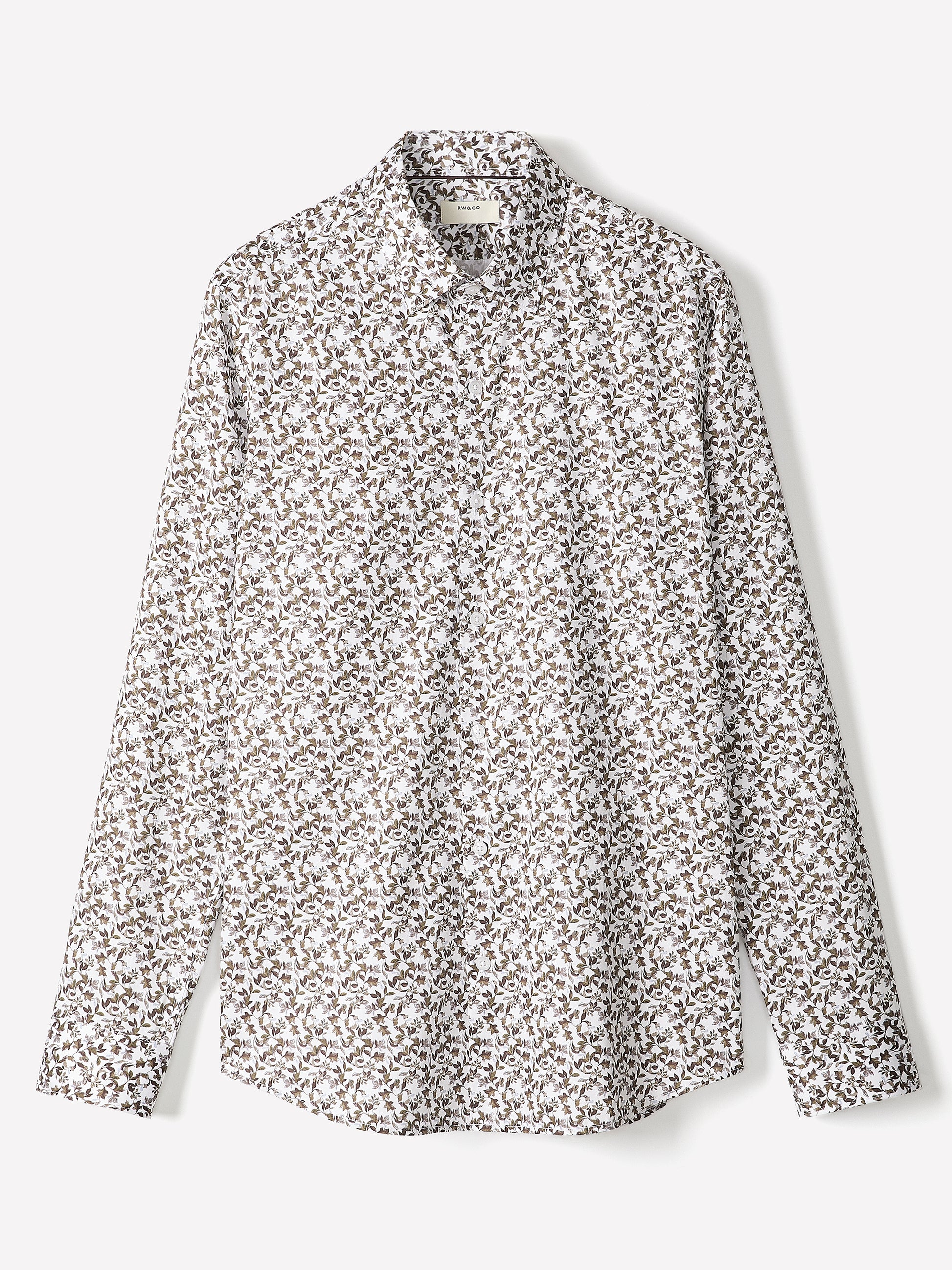 Slim Fit Cotton Floral Print Shirt