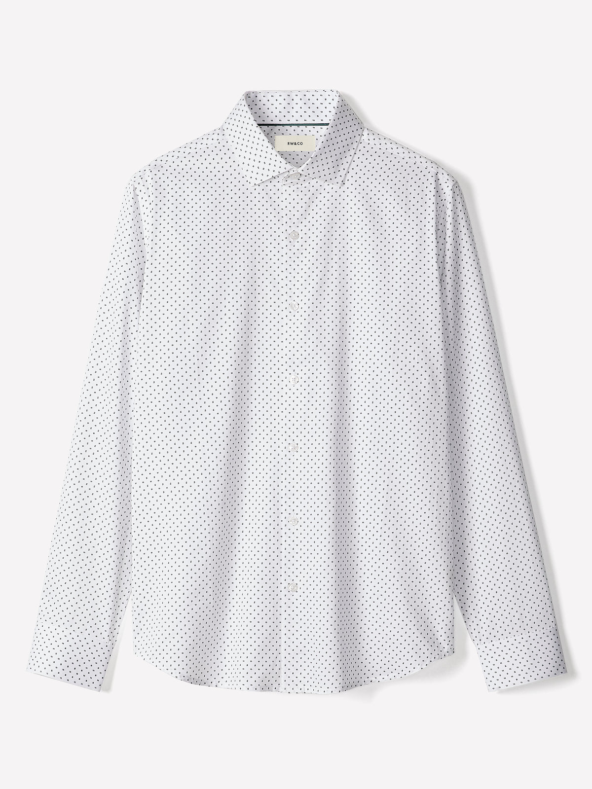 Tailored-Fit Dress Shirt with Diamond Pattern