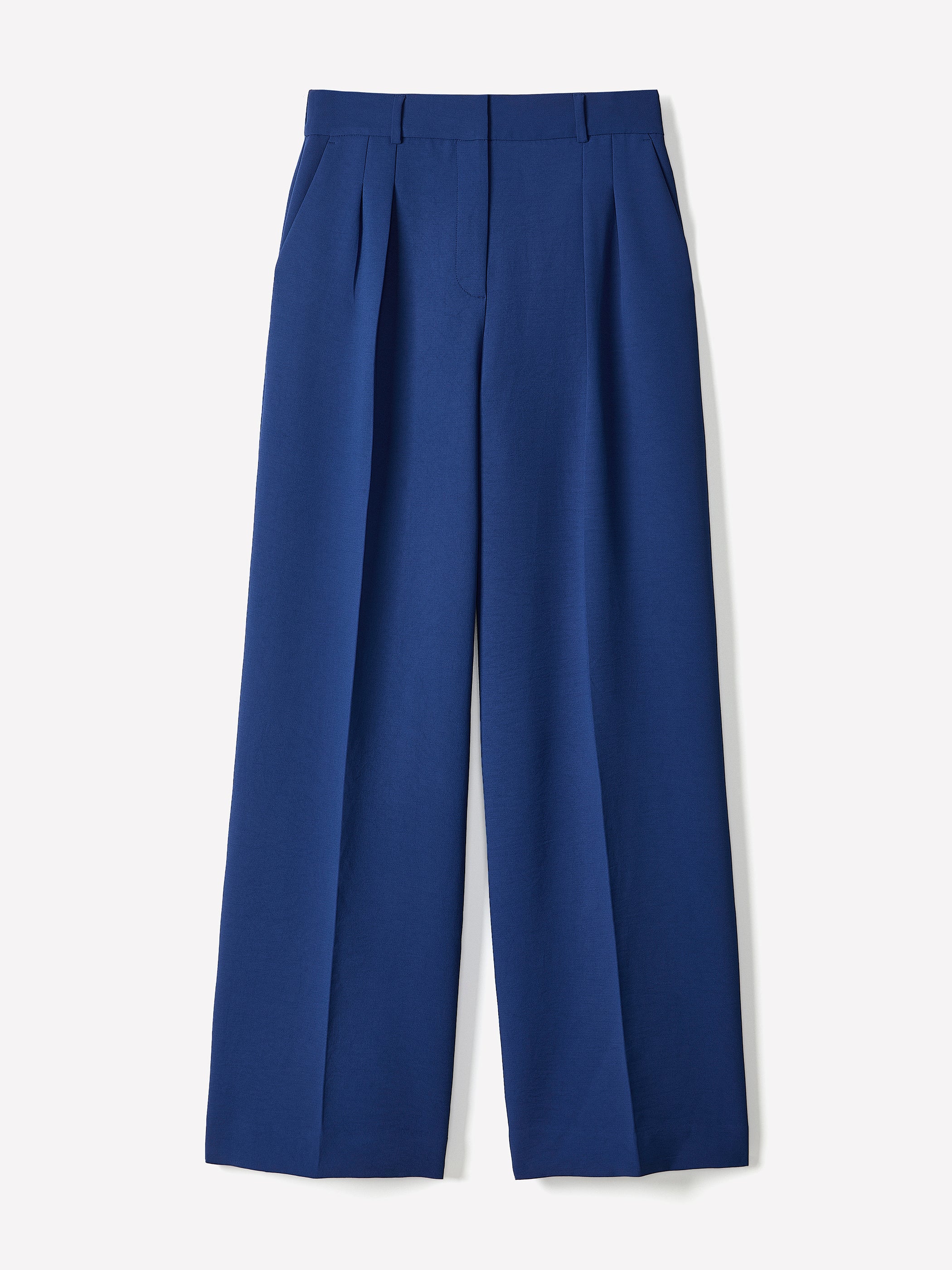 Wide Leg High Rise Woven Pant with Pleats