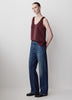 Woven Satin Cami Blouse U Neck