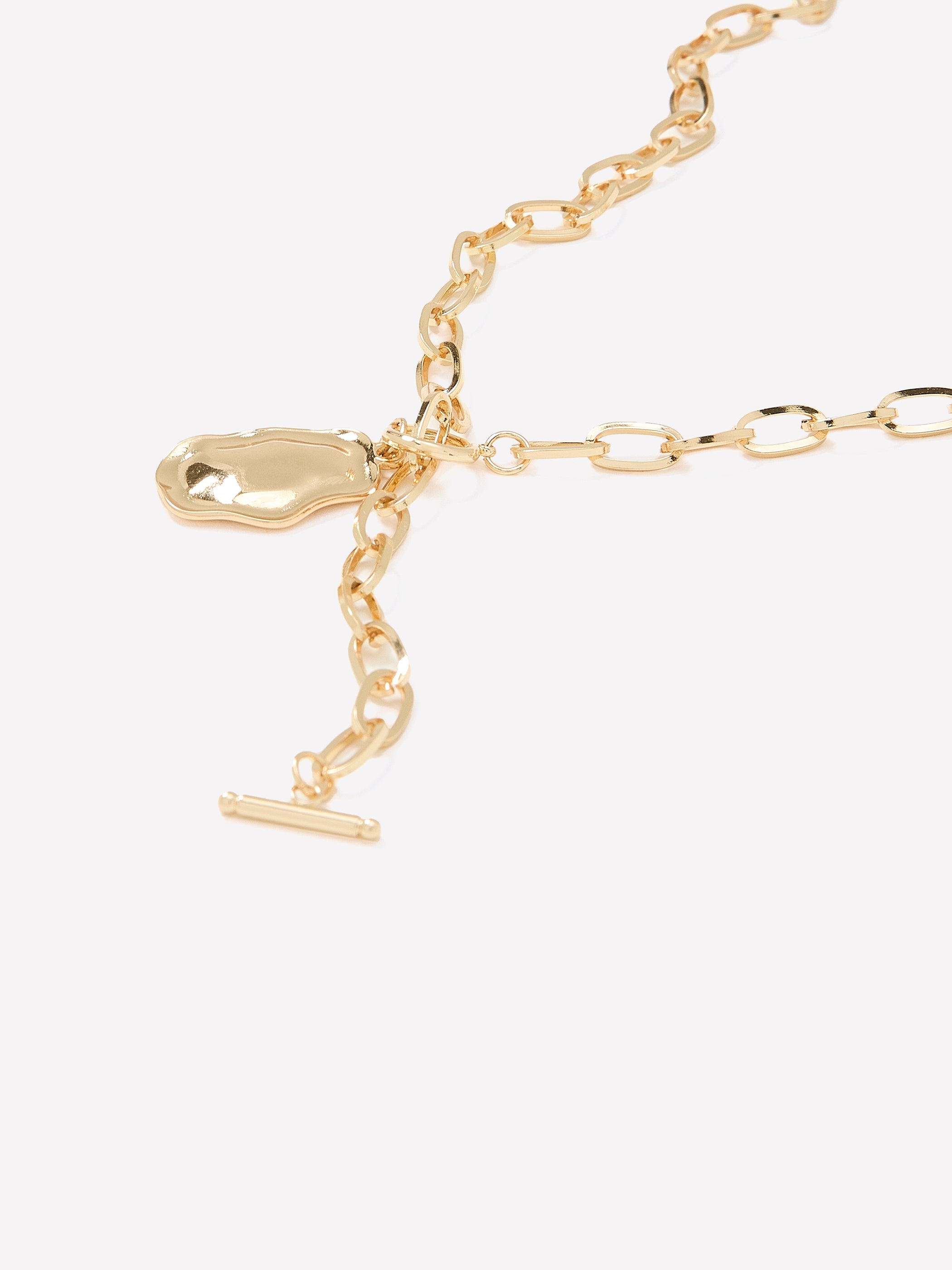 Collier en Acier Inoxydable à Pendentif à Forme Organique