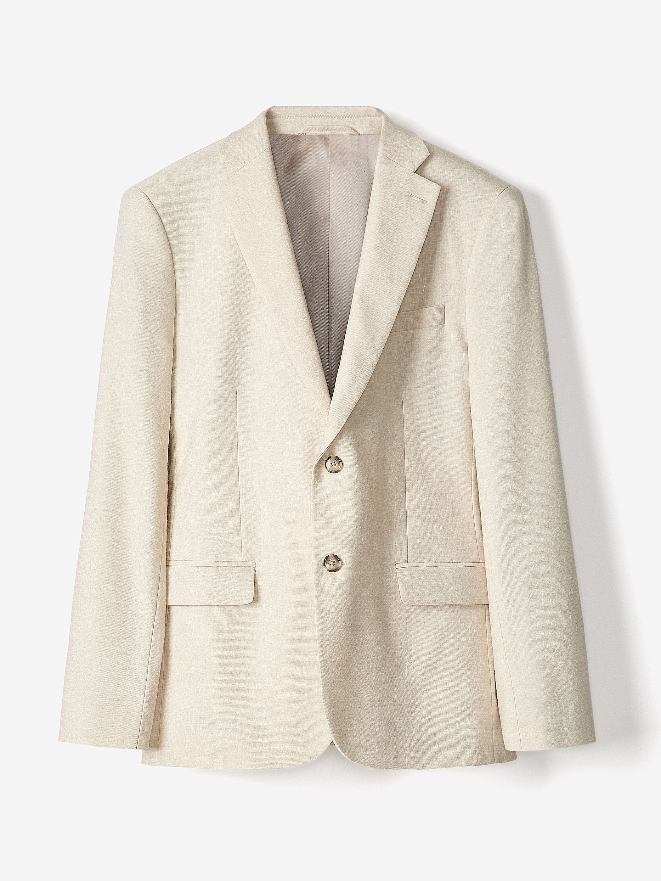 Slim Fit Stretch Linen Blazer