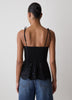 Woven Cotton Peplum Top