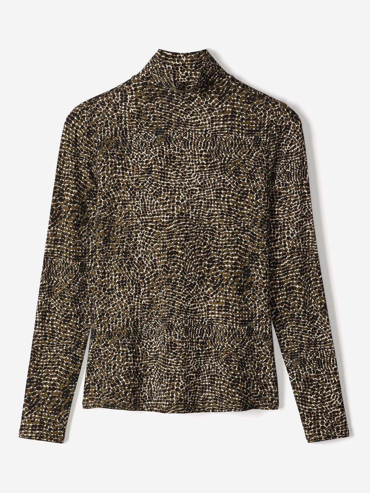 Long-Sleeve Mock-Neck Top