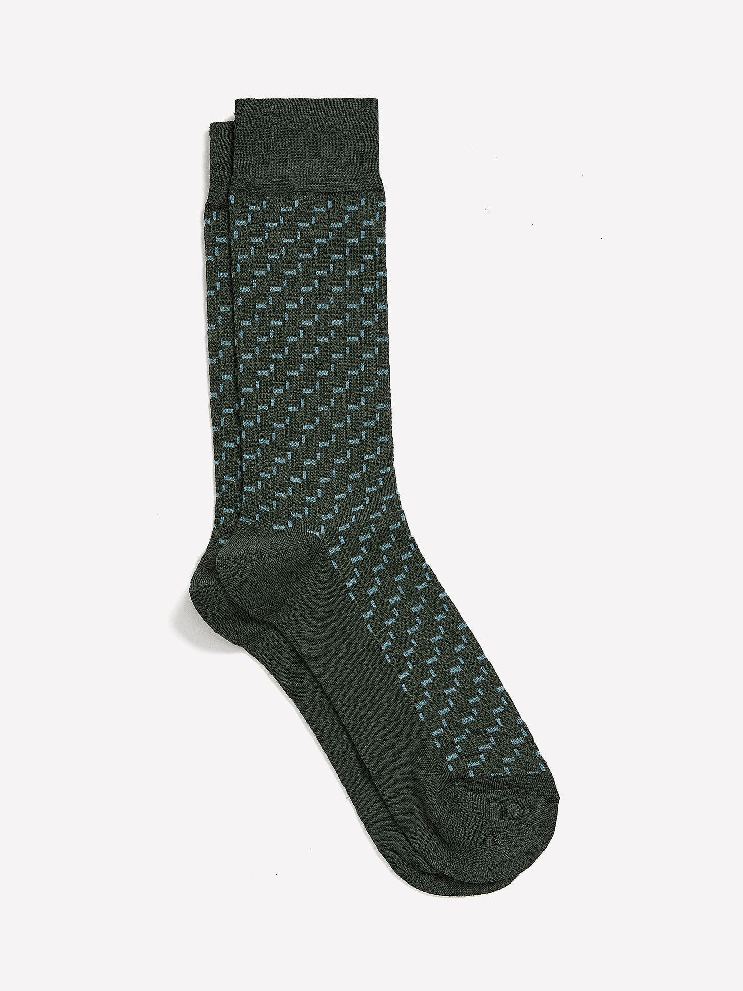 Men's Dress Socks Green Cotton Blend Geo Pattern RW&CO Men's Dress Socks Green Cotton Blend Geo Pattern RW&CO