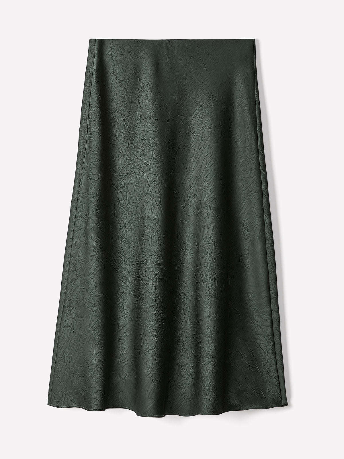 Satin Flare Midi Skirt