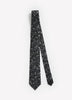 Black Regular Tie with Floral Pattern