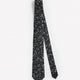 Black Regular Tie with Floral Pattern