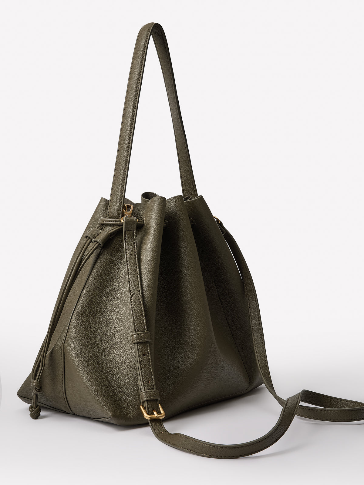 Large Faux Leather Cross-Body Bag