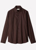 Woven Tailored Collar Shirt with Gingko Print