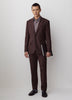 Slim Fit Woven Blazer in Burgundy