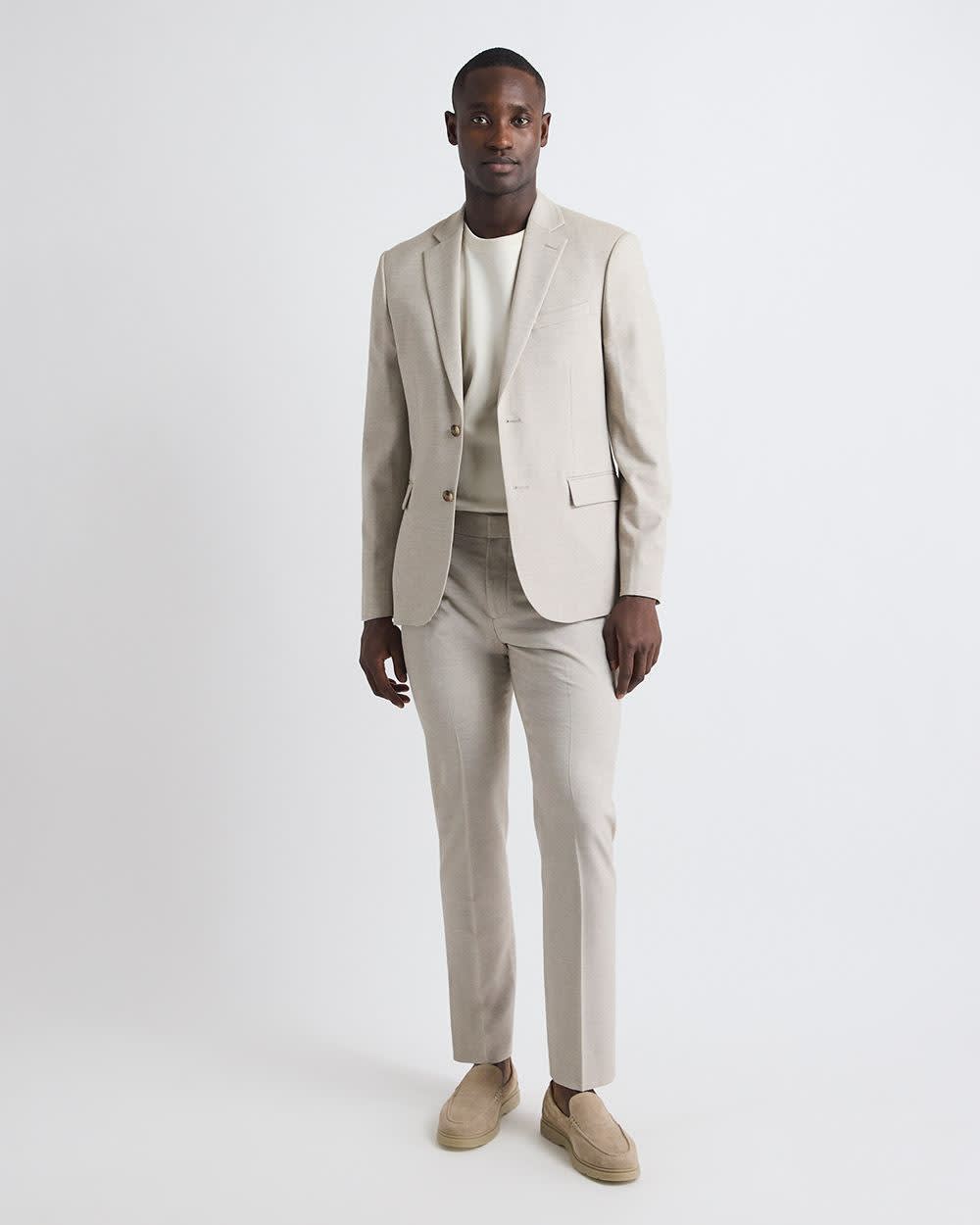 Refined Solid Interlock Cotton Crew-Neck Tee