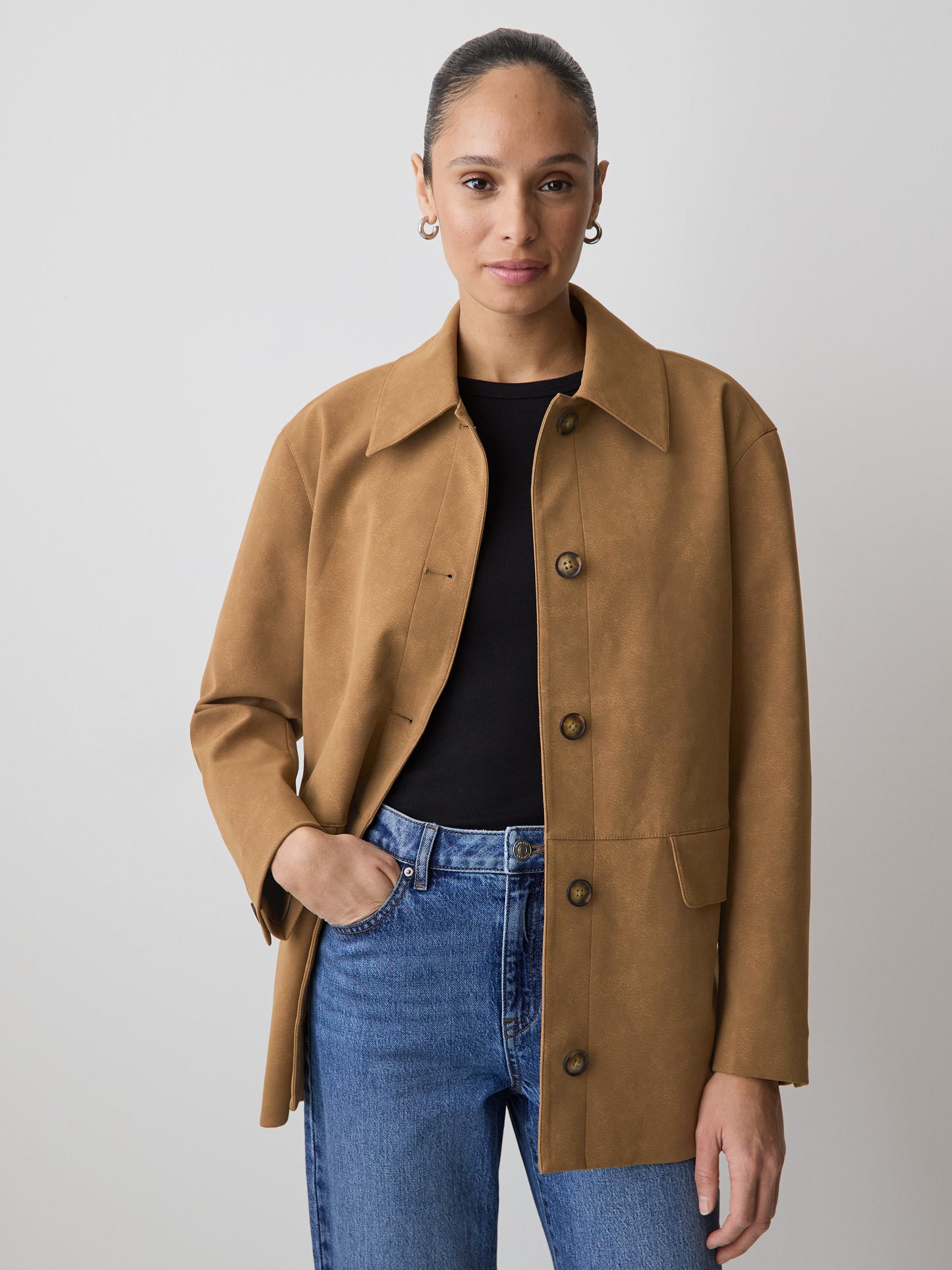 Faux Suede Jacket