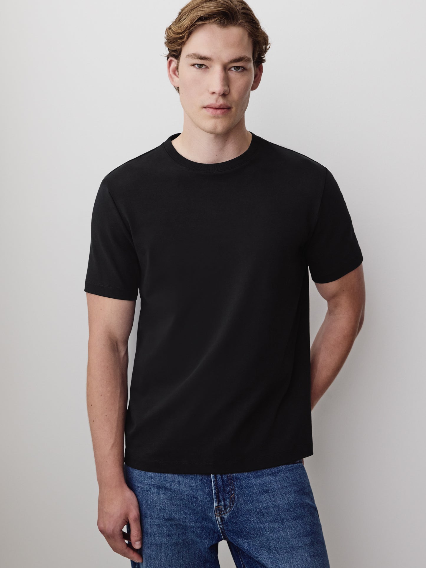 Solid Short-Sleeve Crew-Neck Tee